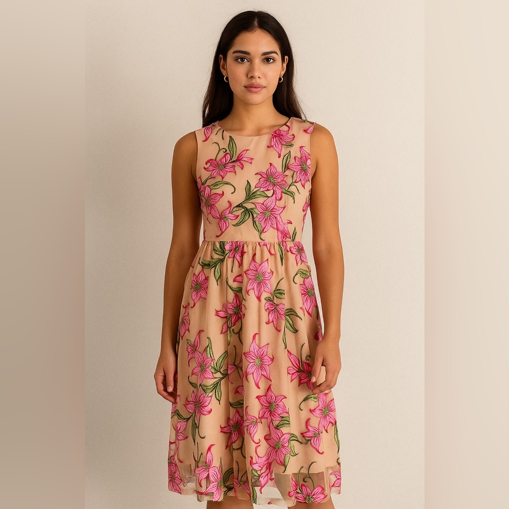 NWOT ModCloth Pink/Nude Fit and Flare Dress